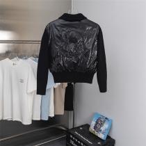モンクレール 偽物 モダン 異素材 個性派 エレガント ニットスリーブダウン MONCLER
