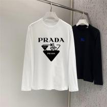 PRADA コピー 長袖Tシャツ ビッグロゴ アイコニック スタイリッシュ プラ...