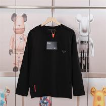プラダ コピー 長袖Tシャツ トライアングルロゴ ベーシック スタイル PRAD...