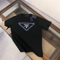 プラダ 偽物 Tシャツ エレガント カジュアル ロゴプリント モード系 PRADA