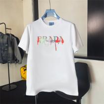 PRADA 偽物 Tシャツ トレンディ モダン ペイントロゴ 新登場 着心地抜群 プラダ