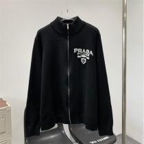 PRADA コピー ニット スタイリッシュ クラシック ジップアップ ブラック ...