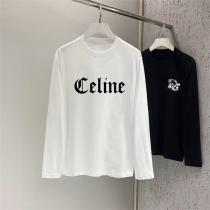 CELINE コピー 長袖Tシャツ ロゴプリント シンプル クラシック 洗練 セリーヌ