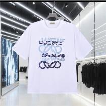ロエベ コピー 洗練された クラシックブルーロゴ 個性派 カジュアル Tシャツ LOEWE