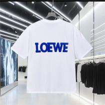  人気 ロエベ 偽物 クール モダンスタイル ブルーロゴ カジュアル Tシャツ LOEWE