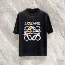 LOEWE コピー 上品 クラシカル レッド ベージュ 大人スタイル Tシャツ ロエベ