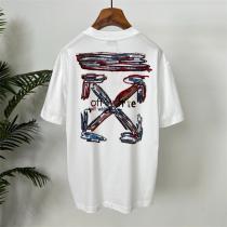 オフホワイト スーパー コピー グラフィティ風 バックロゴ 個性派 Tシャツ Off-White