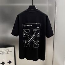 Off-White 偽物 モノクローム ステッチロゴ Xデザイン Tシャツ 注目 オフホワイト