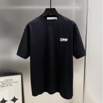 Off-White 偽物 モノクローム ステッチロゴ Xデザイン Tシャツ 注目 オフホワイト