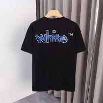 オフホワイト コピー ブルーレタリング ポップデザイン 半袖Tシャツ Off-White