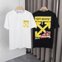 Off-White スーパーコピー イエローアロー バックプリント 個性派 Tシ...