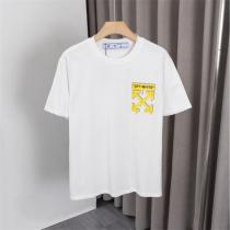 Off-White スーパーコピー イエローアロー バックプリント 個性派 Tシャツ オフホワイト