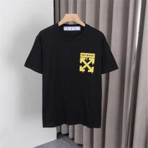 Off-White スーパーコピー イエローアロー バックプリント 個性派 Tシャツ オフホワイト