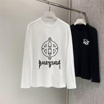 バレンシアガ コピー 長袖Tシャツ メタルロゴ ストリート カジュアル BALE...