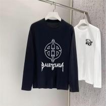 バレンシアガ コピー 長袖Tシャツ メタルロゴ ストリート カジュアル BALENCIAGA