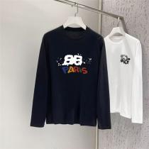 BALENCIAGA 偽物 長袖Tシャツ BBロゴ カラフルPARIS 着心地抜...