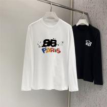 BALENCIAGA 偽物 長袖Tシャツ BBロゴ カラフルPARIS 着心地抜群 バレンシアガ
