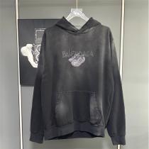 BALENCIAGA コピー パーカー ブラック スニーカープリント 新登場 バレンシアガ