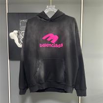 バレンシアガ コピー パーカー ピンクロゴ モードストリート 新着 BALENCIAGA