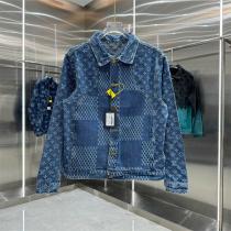 ルイヴィトン コピー パッチワーク モノグラム ヴィンテージ風 デニム ジャケット LOUIS VUITTON