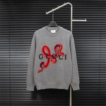 Gucc1 偽物 セーター 上品 独特 デザイン ニット グレー スネーク刺繍 ...