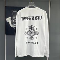クロムハーツ コピー 長袖Tシャツ 個性的 クール クロスプリントファッション CHROME HEARTS