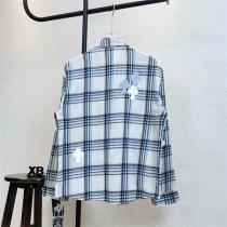 CHROME HEARTS 偽物 チェック柄 クロス刺繍 クラシック 長袖シャツ おしゃれ 高級 クロムハーツ