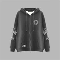  CHROME HEARTS コピー クロスロゴ モダン デザイン フルジップ パーカー カジュアル クロムハーツ