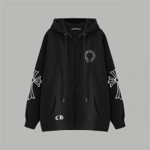  CHROME HEARTS コピー クロスロゴ モダン デザイン フルジップ パーカー カジュアル クロムハーツ