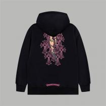 クロムハーツ 偽物 ピンクロゴ カラフル 個性派 フルジップ パーカー ユニセックス CHROME HEARTS