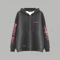 クロムハーツ 偽物 ピンクロゴ カラフル 個性派 フルジップ パーカー ユニセックス CHROME HEARTS