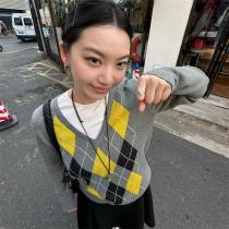 MIU MIU コピー ニットセーター レディース アーガイル柄 カジュアル シンプル ミュウミュウ