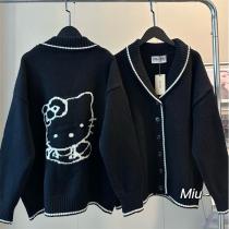 MIU MIU 偽物 ハローキティ コラボ カーディガン レディース ゆったり可愛い ミュウミュウ