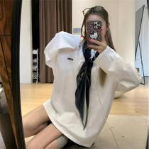ミュウミュウ コピー 長袖Tシャツ コットン素材 ゆったりシルエット シンプル上...