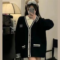 ミュウミュウ 偽物 学院風 ニットカーディガン ゆったりシルエット おしゃれ上品 MIU MIU