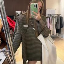 ミュウミュウ スーパーコピー 長袖 Tシャツ ボーダーライン カジュアル ストリ...
