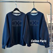  セリーヌ 偽物 トリオンフ 刺繍 クルーネック スウェット シンプル 洗練された シンプル Celine