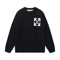 Off-White 偽物 高品質セーター ラベンダーカラー ワンポイントロゴ おしゃれ オフホワイト