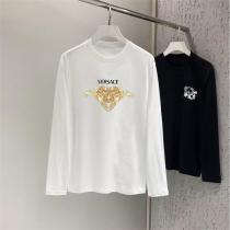 ヴェルサーチ スーパーコピー 新作長袖Tシャツ ゴールドライオンロゴ スタイリッシュ VERSACE