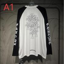 クロムハーツ コピー ロングTシャツ 個性 洗練 クロスモチーフ バイカラー C...