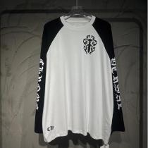 クロムハーツ コピー ロングTシャツ 個性 洗練 クロスモチーフ バイカラー CHROME HEARTS