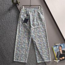 ルイヴィトン コピー カラフル 個性派 デニムパンツ チェック柄 おすすめ 高級 LOUIS VUITTON