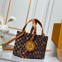 ルイヴィトン コピー チェック柄トートバッグ カラフルデザイン 大容量おしゃれ LOUIS VUITTON