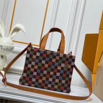 ルイヴィトン コピー チェック柄トートバッグ カラフルデザイン 大容量おしゃれ LOUIS VUITTON
