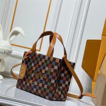 ルイヴィトン コピー チェック柄トートバッグ カラフルデザイン 大容量おしゃれ LOUIS VUITTON