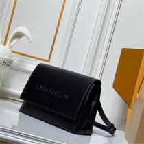 ルイヴィトン 偽物 レザーショルダーバッグ シンプルモダン ブラウンエレガント LOUIS VUITTON