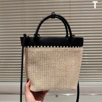 PRADA スーパーコピー トートバッグ ラフィア編み スモール ナチュラル コンパクト プラダ