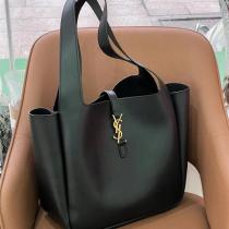 おすすめ サンローラン 偽物 トートバッグ ブラック レザー シンプル モダン お洒落 YSL