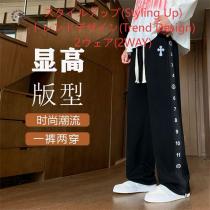 クロムハーツ コピー 個性派 クール ナンバーデザイン パンツ クロスロゴ CH...