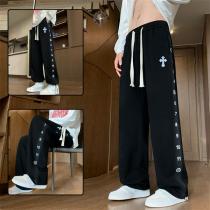 クロムハーツ コピー 個性派 クール ナンバーデザイン パンツ クロスロゴ CHROME HEARTS